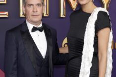 Tom Hollander and Fran Hickman attend the 76th Primetime Emmy Awards at Peacock Theater on September 15, 2024 in Los Angeles, California.