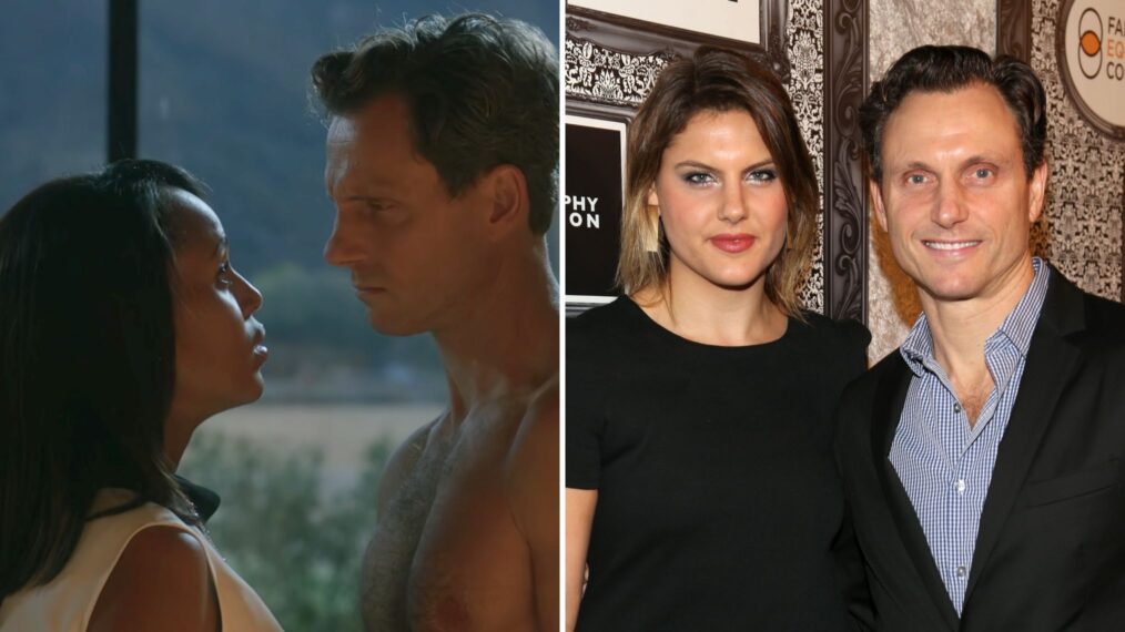 Kerry Washington with Tony Goldwyn on 'Scandal'; Tony Goldwyn with his daughter, Anna, in 2014