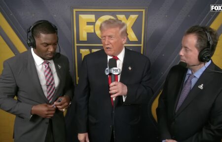 President Trump appears on Fox NFL broadcast