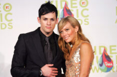 Hilary Duff and Joel Madden of Good Charlotte pose in the press room during the 2005 MTV Video Music Awards