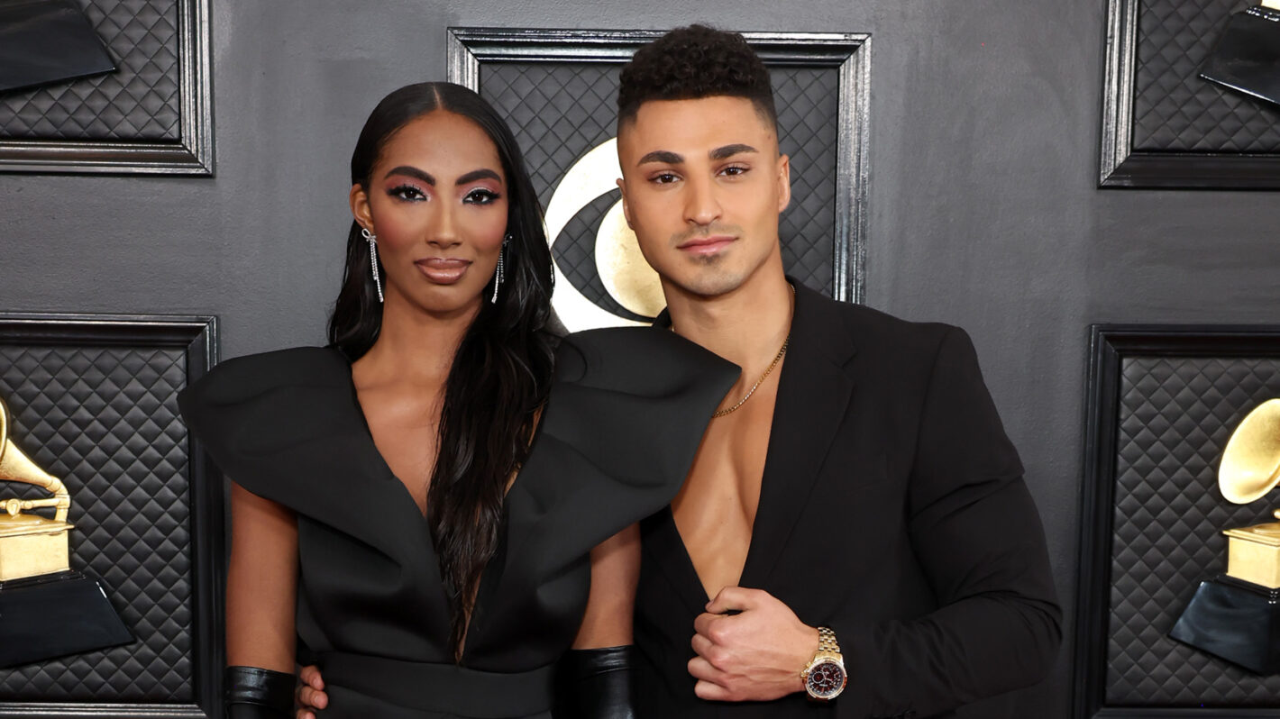 Taylor Hale and Joseph Abdin attend the 65th GRAMMY Awards on February 05, 2023 in Los Angeles, California