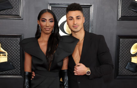Taylor Hale and Joseph Abdin attend the 65th GRAMMY Awards on February 05, 2023 in Los Angeles, California