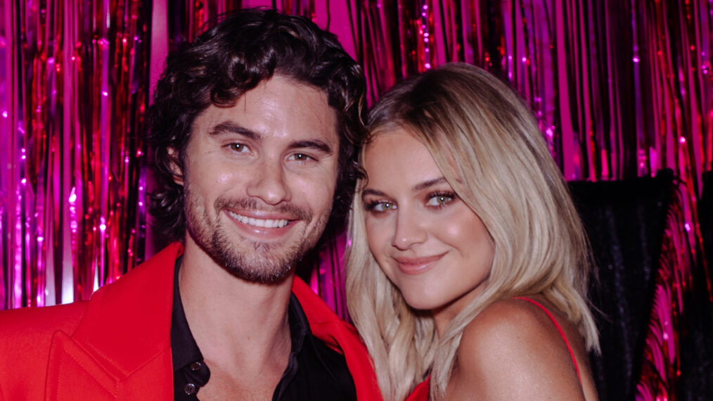 Chase Stokes and Kelsea Ballerini attend the 2023 MTV Video Music Awards at Prudential Center on September 12, 2023 in Newark, New Jersey