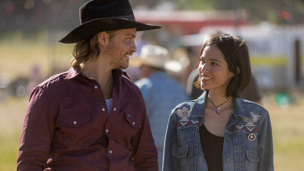 Luke Grimes and Kelsey Asbille in 'Yellowstone' Season 5 Episode 7