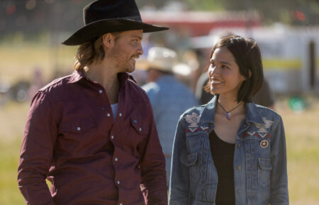 Luke Grimes and Kelsey Asbille in 'Yellowstone' Season 5 Episode 7