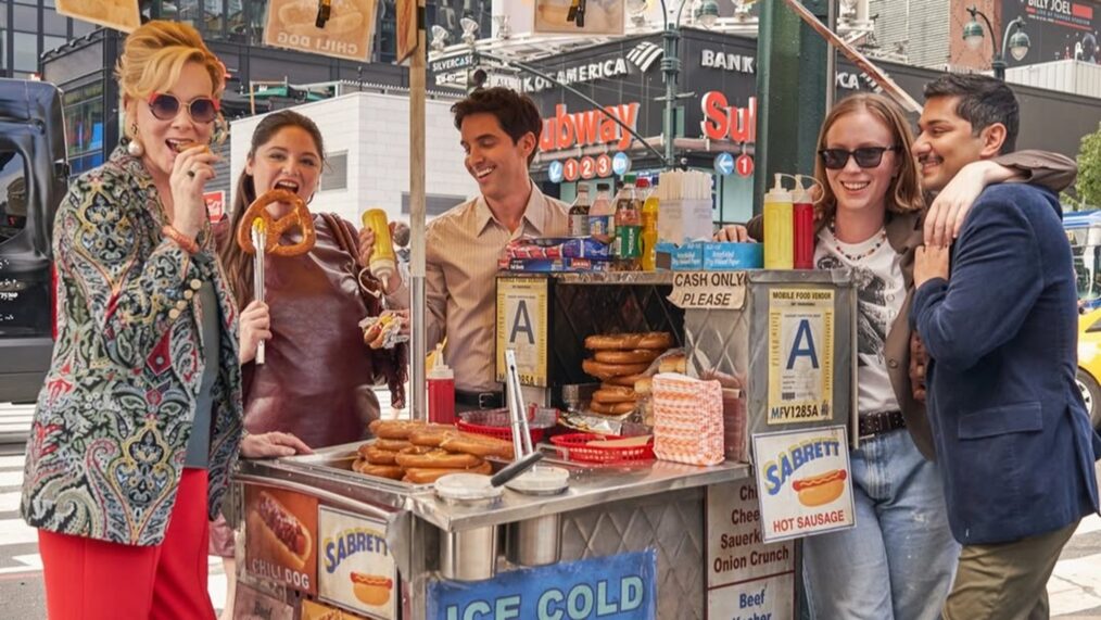 Jean Smart, Meg Stalter, Paul W. Downs, Hannah Einbinder, and Mark Indelicato in 'Hacks' Season 5