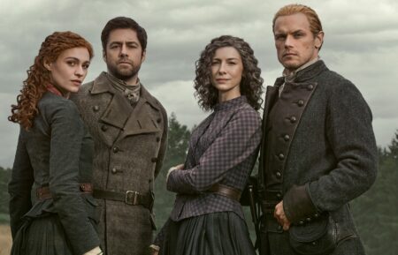Sophie Skelton, Richard Rankin, and Caitriona Balfe, Sam Heughan for 'Outlander' Season 8