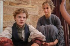 Thomas Brodie-Sangster and Maia Mitchell in 'The Artful Dodger'