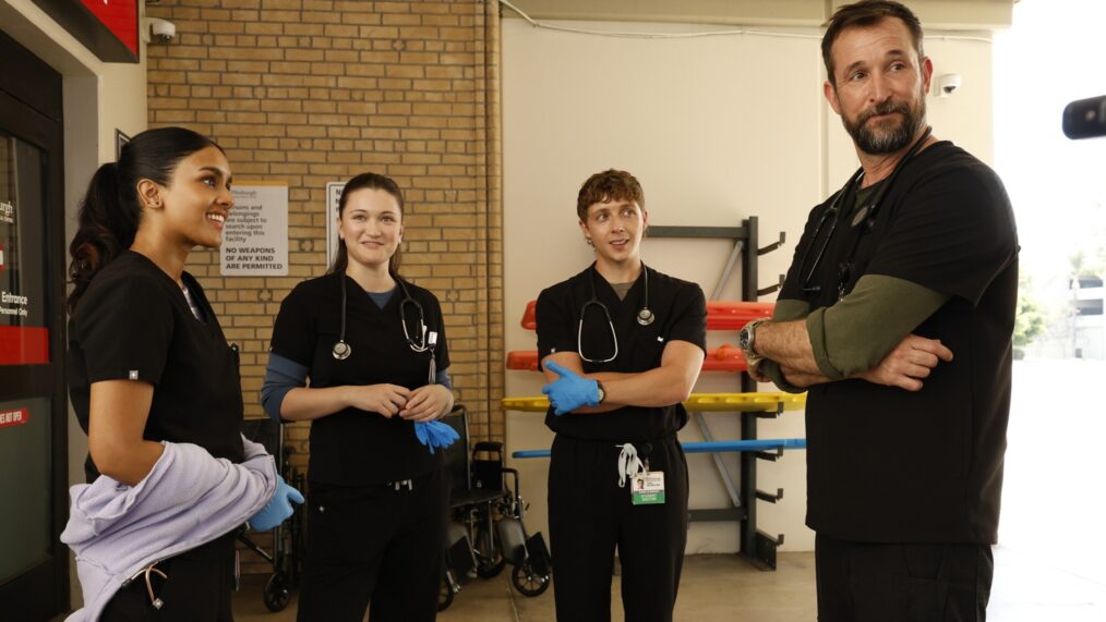 Shabana Azeez, Isa Briones, Gerran Howell, and Noah Wylie in 'The Pitt' Season 2