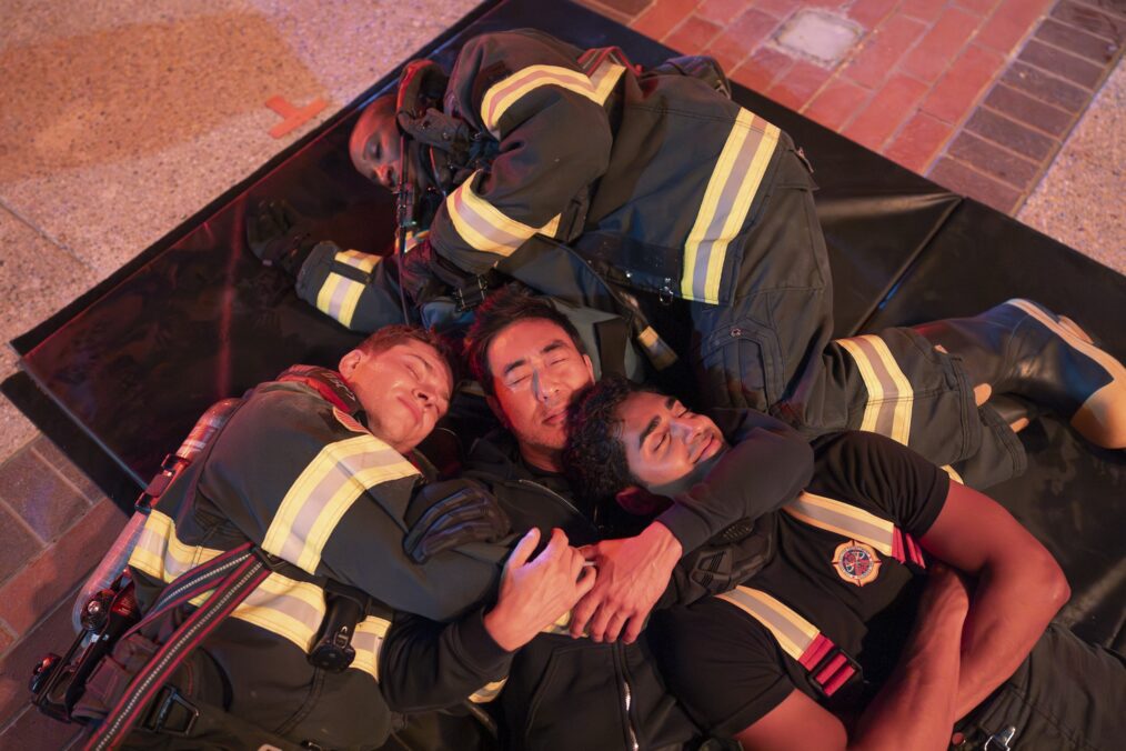 Oliver Stark, Aisha Hinds, Kenneth Choi, and Anirudh Pisharody— Behind the scenes of '9-1-1' Season 9 Episode 7 