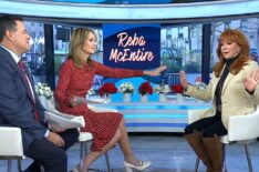 Carson Daly, Savannah Guthrie, Reba McEntire on the December 1, 2025, episode of NBC's 'Today.'