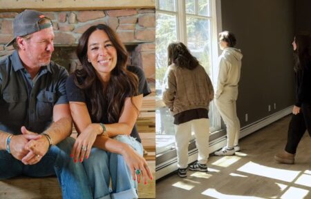 Chip and Joanna Gaines, 'Fixer Upper: Colorado Mountain House' key art, HGTV, Magnolia Network; Chip and Joanna Gaines' kids, Season 1, Episode 1, 'Fixer Upper: Colorado Mountain House,' HGTV, Magnolia Network, December 9, 2025.