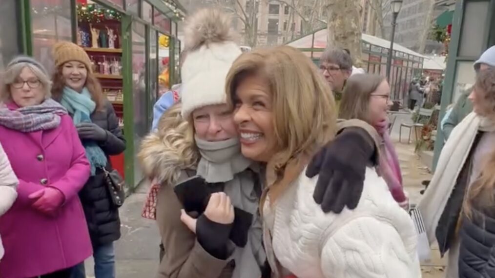 Hoda Kotb and a fan, Joy 101 Instagram, December 22, 2025.