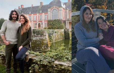 Ian and Daphne Figueira on Season 1 of HGTV's 'Castle Impossible,' promo photo, 2025; D'Arcy Carden and Sherry Cola via Instagram, November 8, 2025.