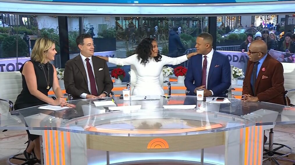 Jenna Bush Hager, Carson Daly, Sheinelle Jones, Craig Melvin, and Al Roker on the December 10, 2025, episode of NBC's 'Today.'
