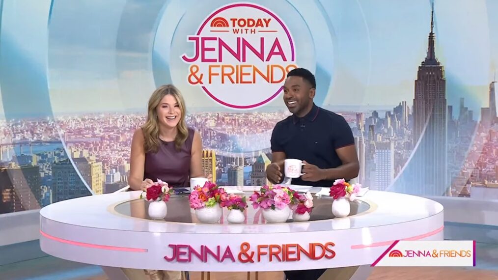 Jenna Bush Hager and Justin Sylvester on the February 18, 2025, episode of NBC's 'Today With Jenna and Friends.'