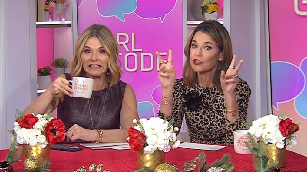 Jenna Bush Hager and Savannah Guthrie on the December 23, 2025, episode of NBC's 'Today With Jenna & Friends.'