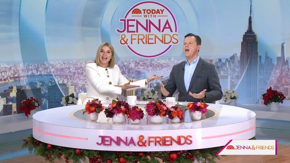 Jenna Bush Hager and Willie Geist on the December 18, 2025, episode of NBC's 'Today With Jenna & Friends.'