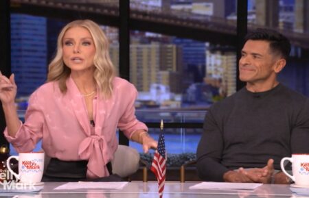 Kelly Ripa and Mark Consuelos on the December 5, 2025, episode of ABC's 'Live With Kelly and Mark.'