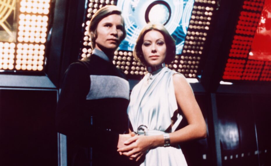 LOGAN'S RUN, from left: Michael York, Jenny Agutter, 1976
