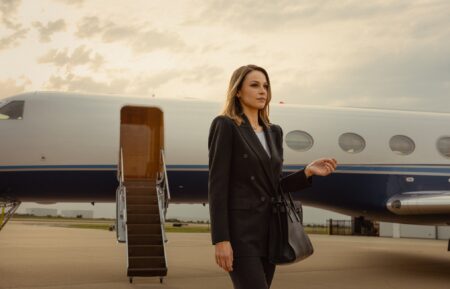 Kayla Wallace as Rebecca in Landman episode 4, season 2, streaming on Paramount+. Photo Credit: Emerson Miller/Paramount+