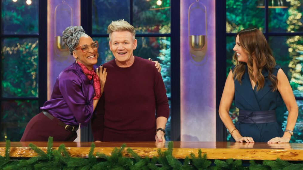 NEXT LEVEL BAKER: L-R: Mentors Carla Hall, Gordon Ramsay, and Candace Nelson in the NEXT LEVEL BAKER