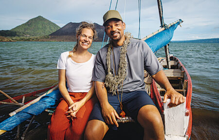 Will Smith with Linguist Mary Walworth in Tench.