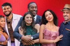 Amaya Espinal and Bryan Arenales of Love Island, Matt James and Rachael Kirkconnell of The Bachelor, and Jasmine Pineda and Gino Palazzolo of 90 Day Fiance