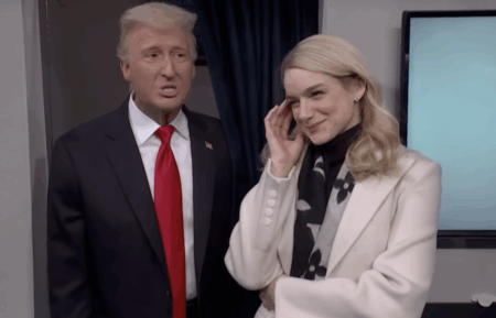 Donald Trump and Karoline Leavitt on 'SNL'