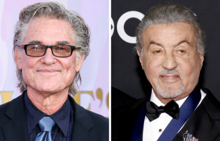 BEVERLY HILLS, CALIFORNIA - SEPTEMBER 27: Kurt Russell attends the 20th anniversary celebration of the Goldie Hawn Foundation and MindUP Gala at Ron Burkle’s Greenacres on September 27, 2024 in Beverly Hills, California. (Photo by Amy Sussman/Getty Images); WASHINGTON, DC - DECEMBER 07: Sylvester Stallone attends the 48th Kennedy Center Honors at The Kennedy Center on December 07, 2025 in Washington, DC. (Photo by Paul Morigi/Getty Images)