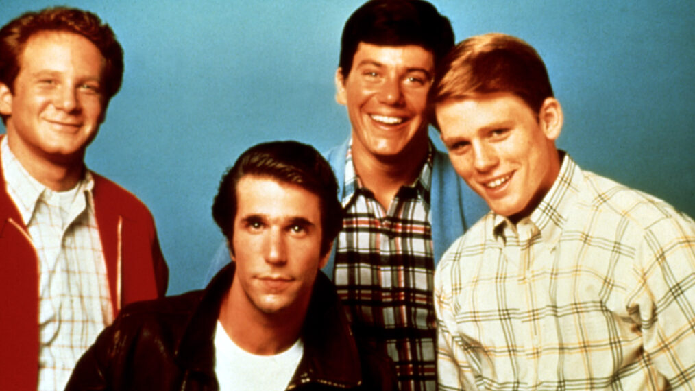 HAPPY DAYS, Donnie Most, Henry Winkler, Anson Williams, Ron Howard