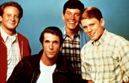 HAPPY DAYS, Donnie Most, Henry Winkler, Anson Williams, Ron Howard