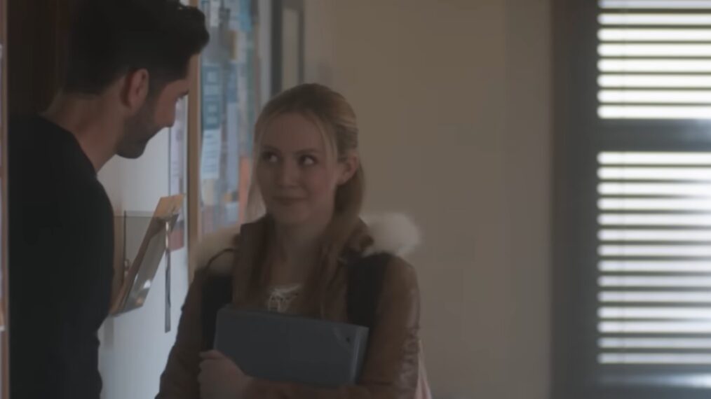 Iris Apatow and Tom Ellis in Tell Me Lies Season 3