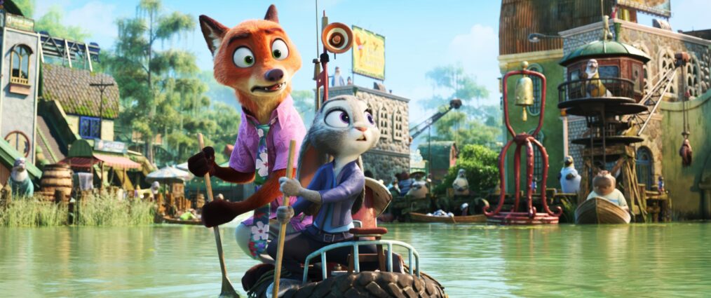 Nick Wilde (voice: Jason Bateman), Judy Hopps (voice: Ginnifer Goodwin) in Zootopia 2