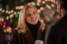 Alexandra Breckenridge as Taylor and Ryan Eggold as Matthew in My Secret Santa