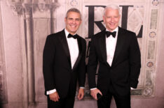 Andy Cohen and Anderson Cooper attend the Ralph Lauren fashion show during New York Fashion Week