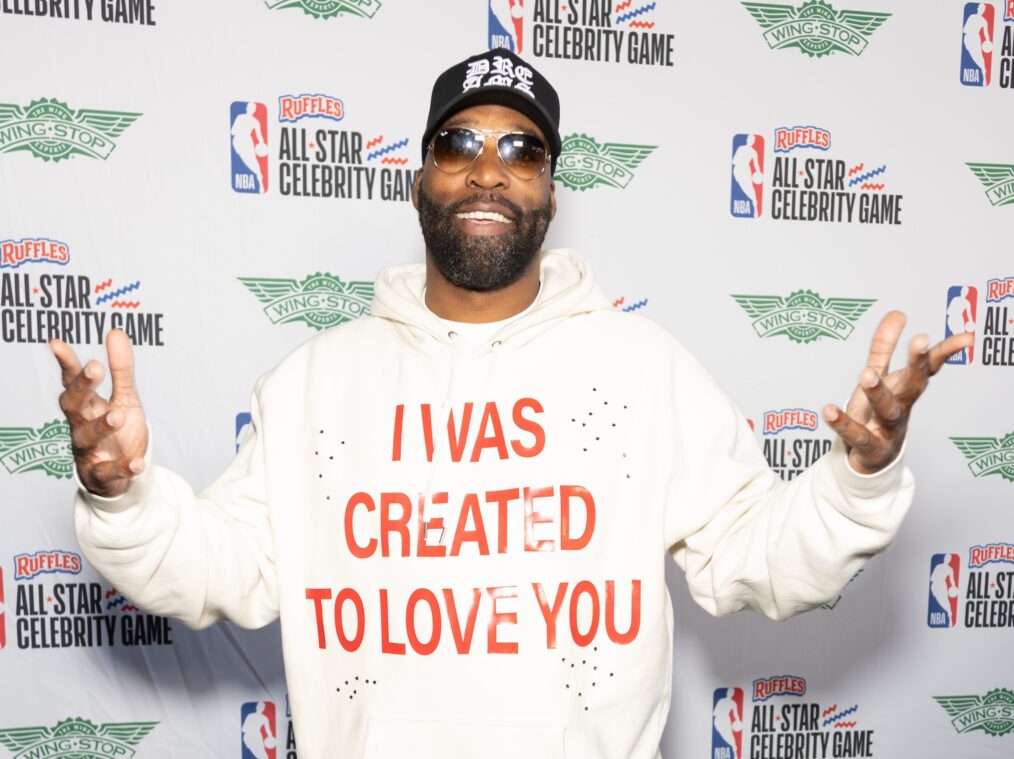 Baron Davis arrives at 2025 Ruffles NBA All-Star Celebrity Game at Oakland Arena on February 14, 2025