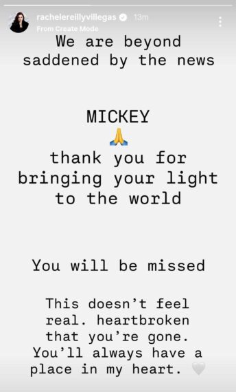 Rachel Reilly's tribute to 'Big Brother's Mickey Lee