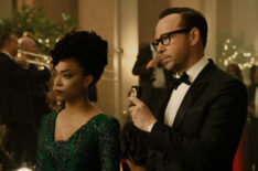 Sonequa Martin-Green as Lena Silver and Donnie Wahlberg as Danny Reagan in 'Boston Blue' Season 1 Episode 7