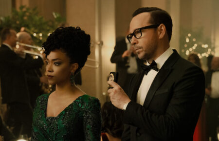 Sonequa Martin-Green as Lena Silver and Donnie Wahlberg as Danny Reagan in 'Boston Blue' Season 1 Episode 7
