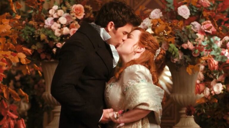 Luke Newton and Nicola Coughlan in 'Bridgerton' Season 4