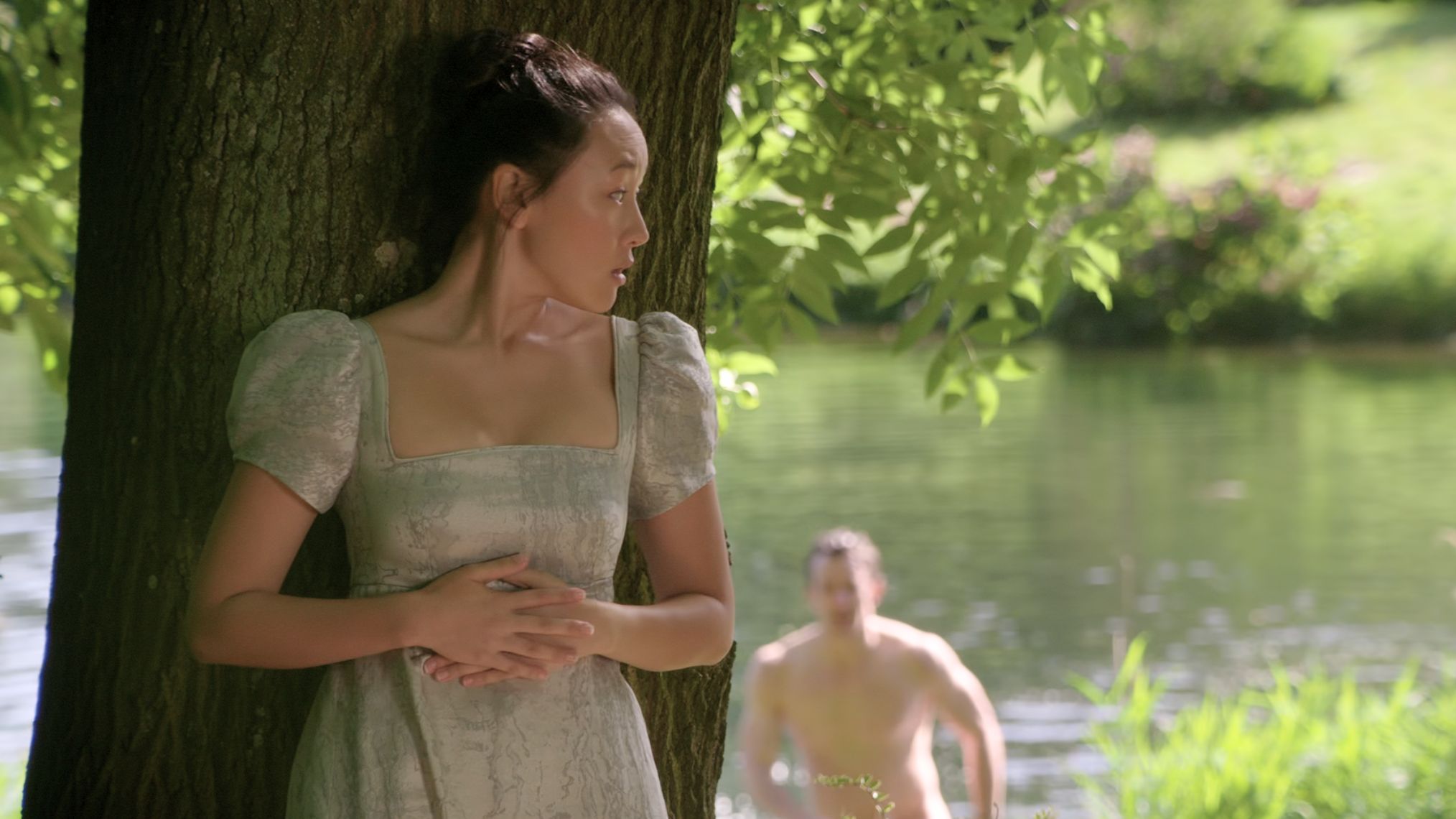 Yerin Ha and Luke Thompson in 'Bridgerton' Season 4