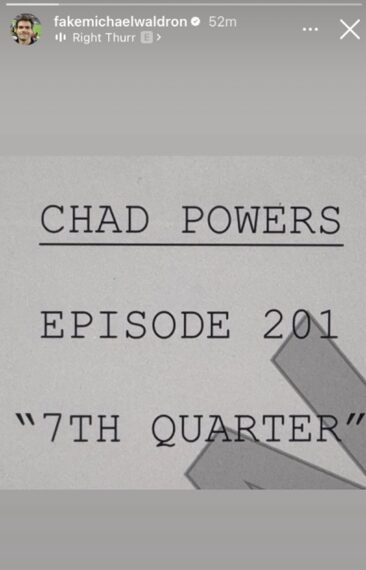 Michael Waldron reveals 'Chad Powers' Season 2 premiere episode script