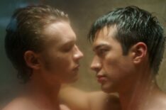 Connor Storrie as Ilya Rozanov and Hudson Williams as Shane Hollander in Episode 104 of Heated Rivalry