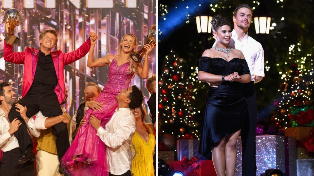 (left) Robert Irwin and Witney Carson winning 