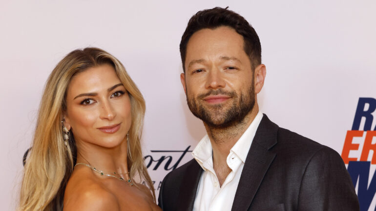 Daniella Karagach and Pasha Pashkov attend the 32nd Annual Race To Erase MS Gala at Fairmont Century Plaza on May 16, 2025 in Los Angeles, California