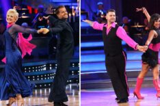 (left) Kelly Osbourne on 'Dancing With the Stars' Season 9 with Louis Van Amstel, (right) Jack Osbourne and Cheryl Burke on Season 17