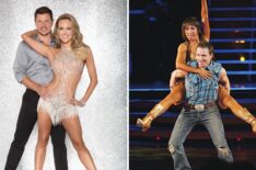 (left) Nick Lachey and Peta Murgatroyd on 'Dancing with the Stars' Season 25, (right) Drew Lachey and Cheryl Burke on Season 2