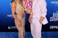 Daniella Karagach, Nikita Pashkov and Pasha Pashkov attend the world premiere of Disney's Lilo & Stitch at El Capitan Theatre