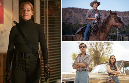 Franka Potente, Zahn McClarnon, Kiowa Gordon, and Jessica Matten in 'Dark Winds'